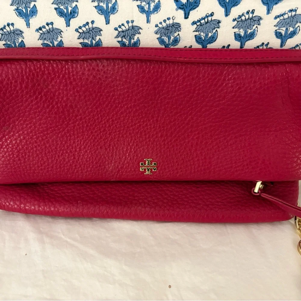 Tory Burch Leather Rich Burgundy Red Crossbody/clutch EUC - Picture 3 of 5